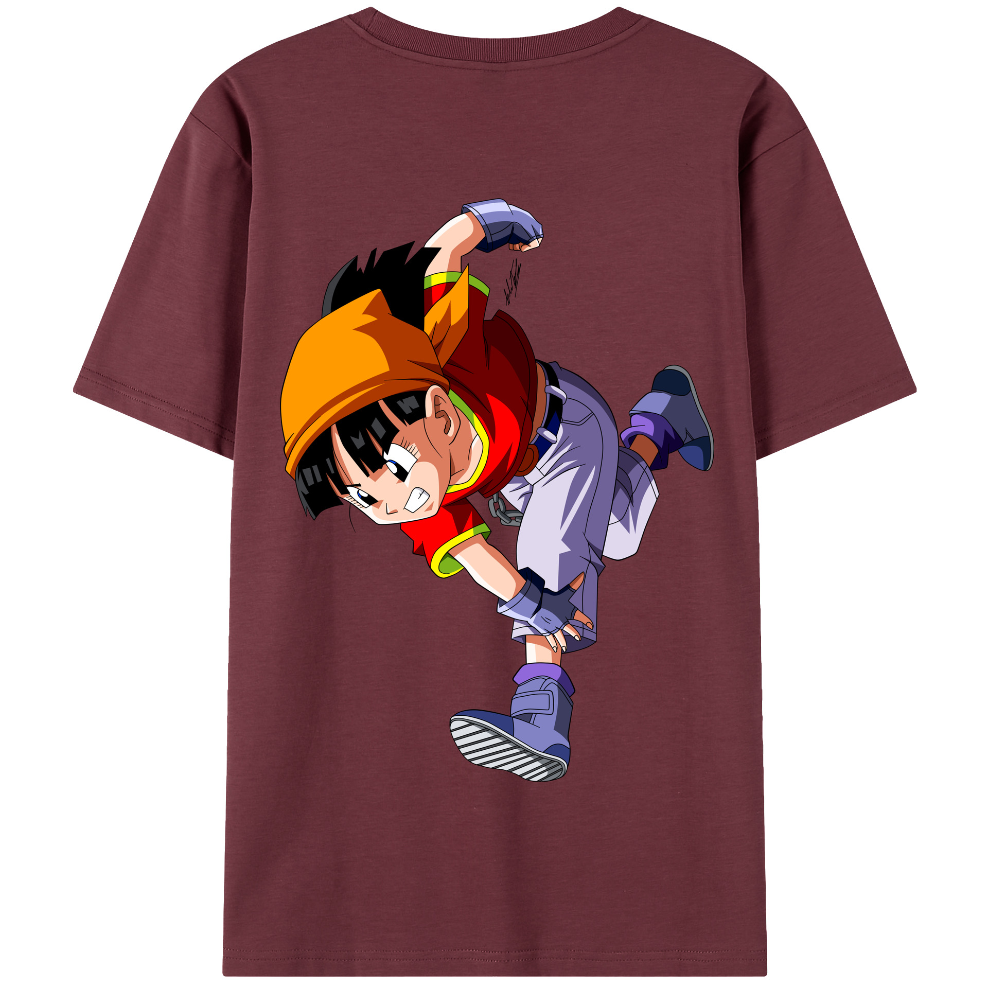 （画像用） ドラゴンボール パン DRAGON BALL Pan 綿100％半袖Tシャツ（背面プリント）